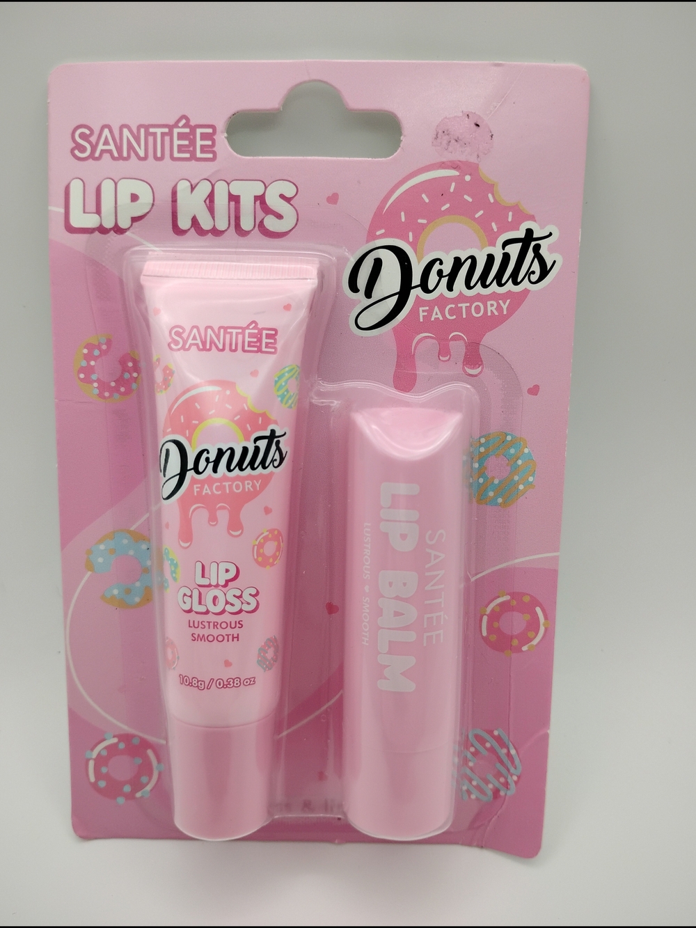 Donuts Factory Pink Lip Gloss & Lip Balm Kit